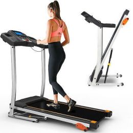 Folding Treadmill 2.5HP 12KMH, Foldable Home Fitness Equipment with LCD for