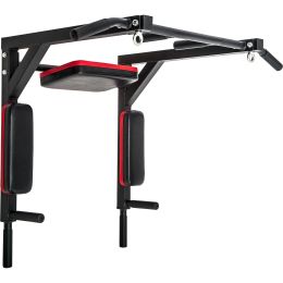 Wall Mounted Pull-Up Bar - Multi-Grip Chin-Up Bar Dip Stand Power Tower Set for Home Gym Strength Training Equipment