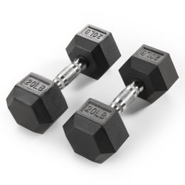 Marcy Inspire Rubber Hex Dumbbell 20 lbs PAIR