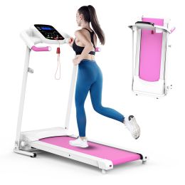 Folding Treadmill for Small Apartment; Electric Motorized Running Machine for Gym Home; Fitness Workout Jogging Walking Easily Install; Space Save