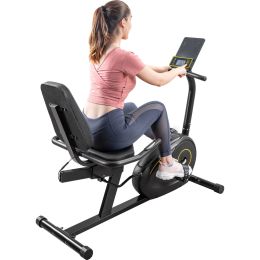 Recumbent Exercise Bike with 8-Level Resistance; Bluetooth Monitor; Easy Adjustable Seat; 380lb Weight Capacity RT